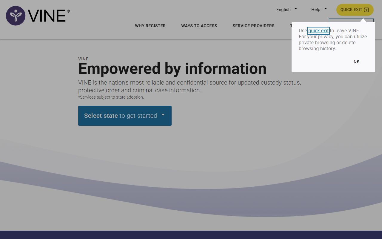 Marinette County inmate population VINELink custody search